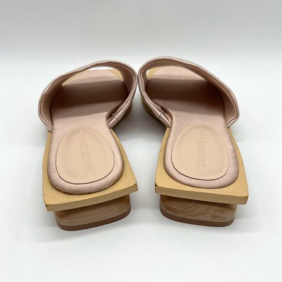 VINCE CAMUTO Imagine Satin Slide Sandal Womens 7 Blush Pink Quilted Rib Shoes - Picture 4 of 14